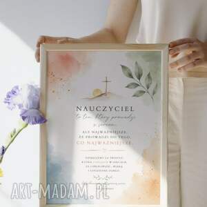 Plakat A4 Prezent dla Teacher - drukowany upominek dla nauczycielki