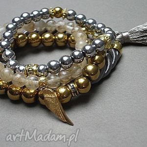 handmade silver, gold and grey set