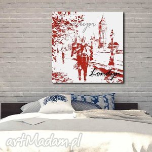 miasto londyn 8 - 80x80cm obraz xxl na płótnie london