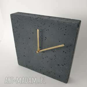 zegar z betonu stojący kwadro grafit nowoczesny biurko, loft