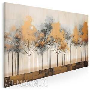 obraz na płótnie - drzewa las krajobraz do salonu - 120x80 cm (115801)