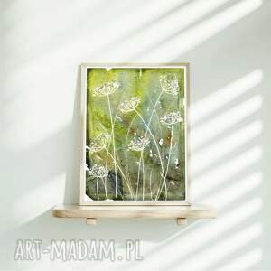 akwarela A5 łąka, trawa, sztuka, plakaty