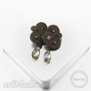 kolczyki soutache femidi maroon - Kavrila