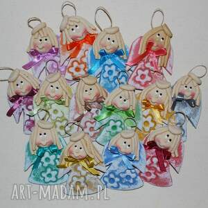 Prezent Jak nam wesoło - aniołki z masy solnej, prezenciki dla gości