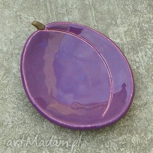 ręcznie wykonane ceramika miseczka śliwka