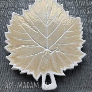 duża ceramiczna podkładka pod gorące naczynia - liść inspirowane naturą