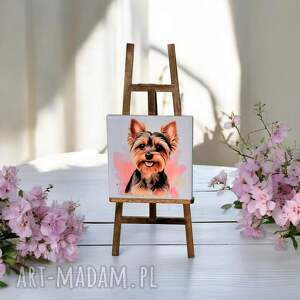 ceramiczny magnes z wizerunkiem yorkshire terrier lodówkę