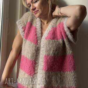 kamizelka handmade, alpaka, merynos