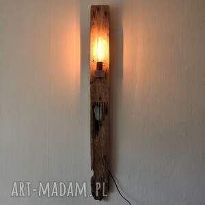 lampa ze starego drewna, loft, retro, wabi - sabi, unikat /11/