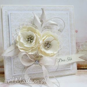 scrapbooking kartki ślub w diamentach, życzenia, gratulacje, kwiaty