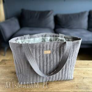 torba lniana everyday - brąz, prezent pod choinke, eko prezent, boho styl