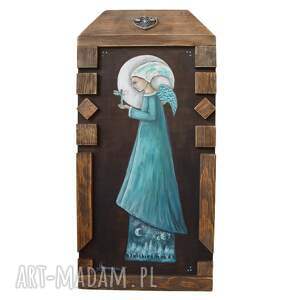 Anioł Niam obraz ręcznie malowany na drewnie