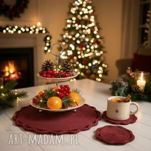 Prezent Zestaw podkładek ze sznurka Zimowe Historie