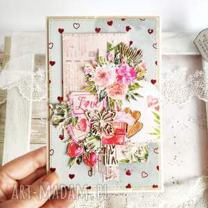 akwarela kartka love prezent na urodziny, prezent