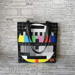 torebka - przerwa techniczna shopper kolory kolorowa torba do pracy pakowna