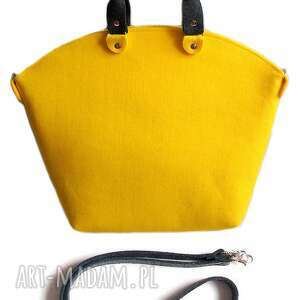 handmade torebki yellow simple shopper