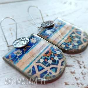 decoupage - Biżuteria kolczyki