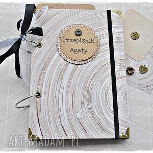 handmade scrapbooking albumy przepiśnik imienny, boho style