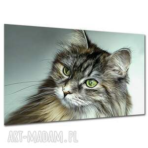 Obraz na płótnie z puszystym kotem norweskim 120x80 cm
