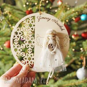 zimowy aniołek - dekoracja świąteczna boże narodzenie, dekoracje