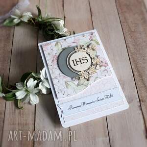 scrapbooking kartki kartka komunijna, komunia święta dziewczynki