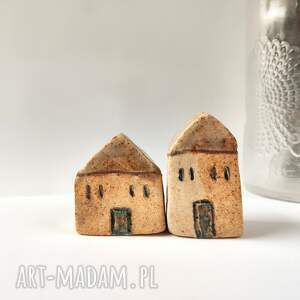 ceramiczne domki 2szt, ceramika artystyczna domek ceramiczny