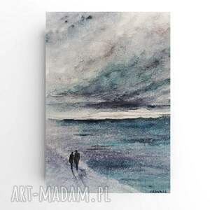 nad morzem - akwarela formatu a5