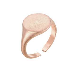 matowy sygnet z różowego złota, duży masywny, pierścień, pierścionek, rosegold