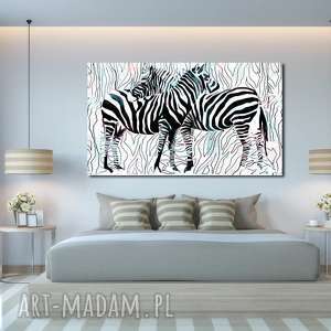 obraz XXL zebra 1 - 120x70cm na płótnie loft zwierzęta