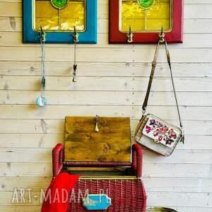 unikatowy zestaw odnawianych mebli w stylu boho, półka gratis do przedpokoju