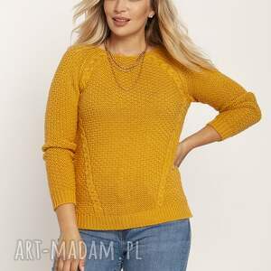 handmade swetry raglanowy sweterek - swe251 żółty mkm