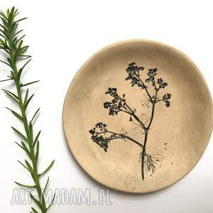 handmade ceramika roślinny mały talerzyk