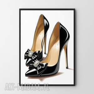 kobiecy plakat - format 30x40 cm buty francja dla kobiety prezent