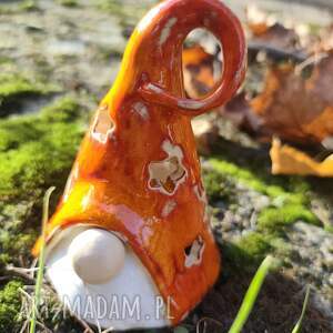Mikołaj ceramiczny lampion na choinkę - ręcznie lepiony prezent świąteczny