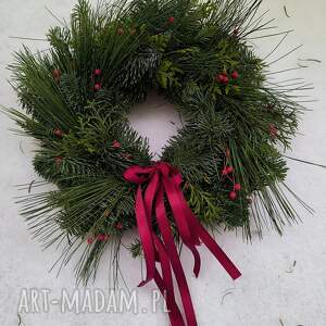 rekodzielo ewa nosek naturalny świąteczny wianek dekoracja, naturalne ozdoby