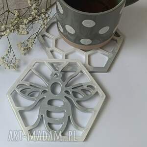 zestaw podstawek magiczny miód, podstawki pod kubki, eleganckie akcesoria