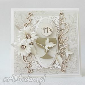 handmade scrapbooking kartki pierwsza komunia - w pudełku