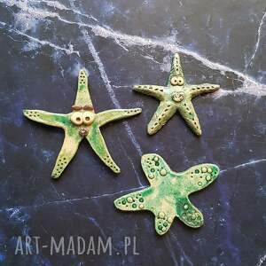 handmade magnesy zestaw 3 oryginalnych magnesów rozgwiazdy morskie stworzenia