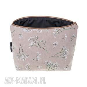 kosmetyczka podróżna gipsówka w kwiaty na kosmetyki