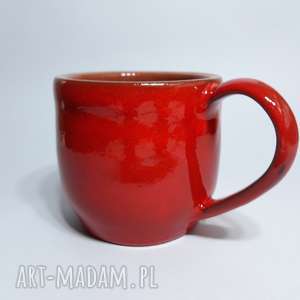 ręcznie zrobione ceramika kubek czerwony