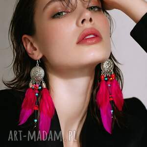 kolczyki lekkie łapacze snów końcówka ze stali nierdzewnej nie uczula fo suki