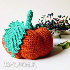 Duża szydełkowa dynia handmade - jesienna ozdoba domu