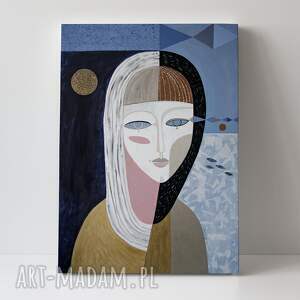 obraz - wydruk 50x70 cm latawce płótnie, kobieta, nowoczesny