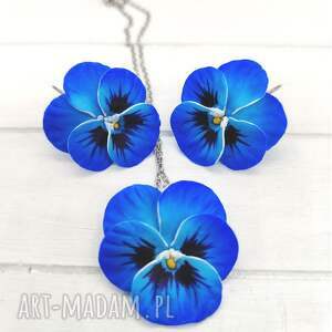 kolczyki sztyfty kwiaty handmade z gliny polimerowej - lekkie kwiatowe