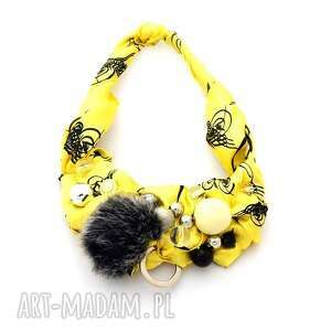 ręczne wykonanie naszyjniki yellow naszyjnik handmade