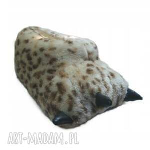 kapcie łapy, ciepłe bambosz, owcza wełna roz 49/50 32 cm nadwymiar, bambosze