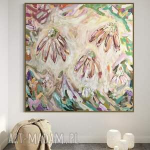 abstrakcja 80x80 cm, nowoczesny obraz, obraz do salonu płótnie