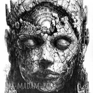 po drugiej stronie czasu rysunek piórkiem nowość surrealizm