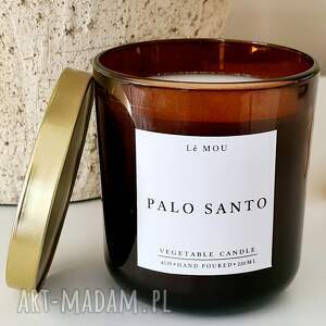 ręcznie zrobione świeczniki świeca roślinna palo santo