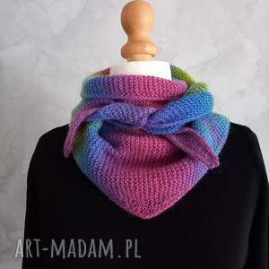szaliczek sofia ręcznie robiony na drutach szalik zimę, pomysły prezent